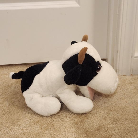 Vintage Russ Berrie Plush Cow Mookta Hand Puppet 10" Stuffed Animal READ - Picture 1 of 5